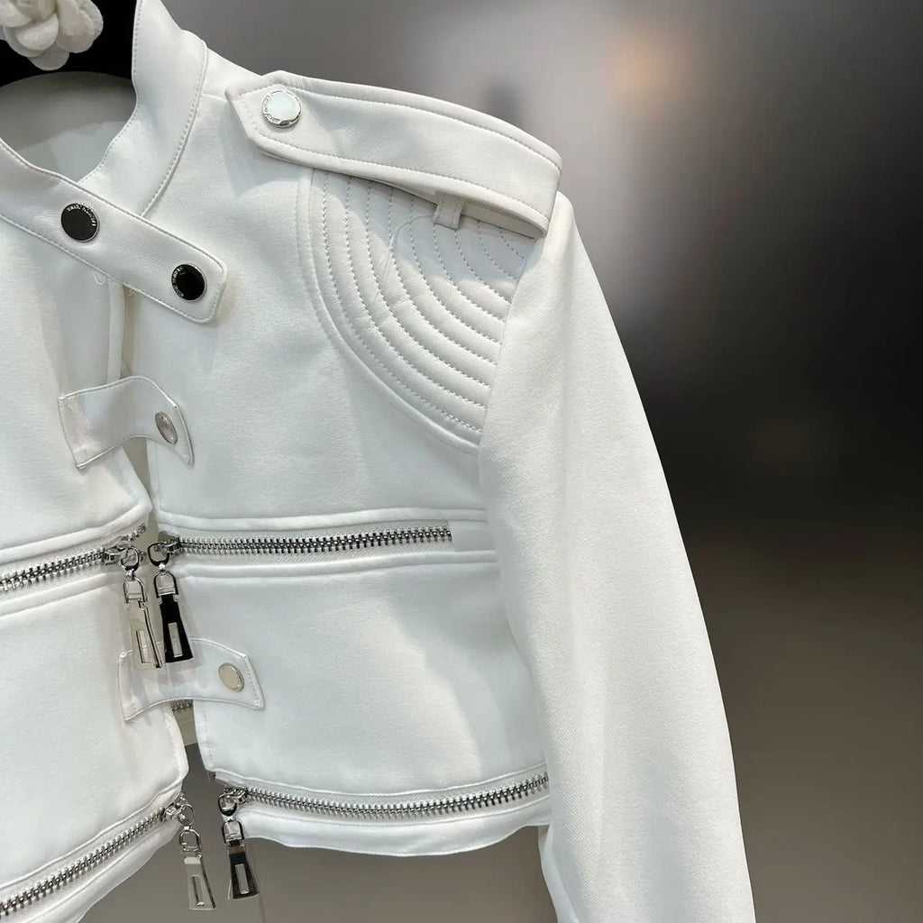 Structured Moto Jacket + Cargo Skirt Set