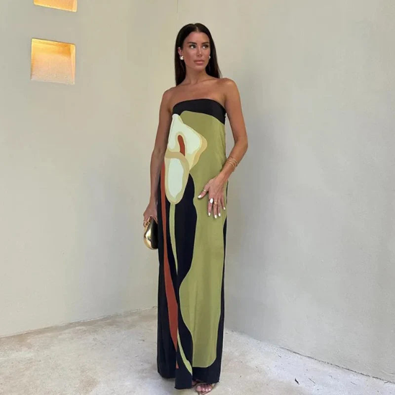 Botanica Strapless Maxi Dress