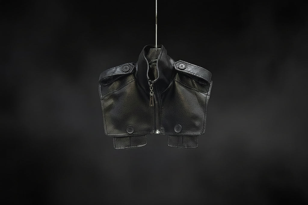 Structured Faux Leather Panel Jacket