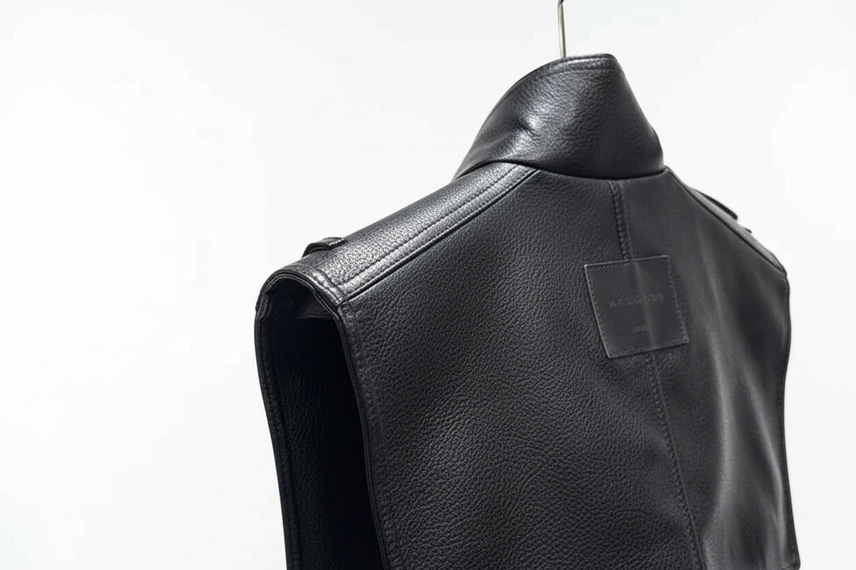 Structured Faux Leather Panel Jacket