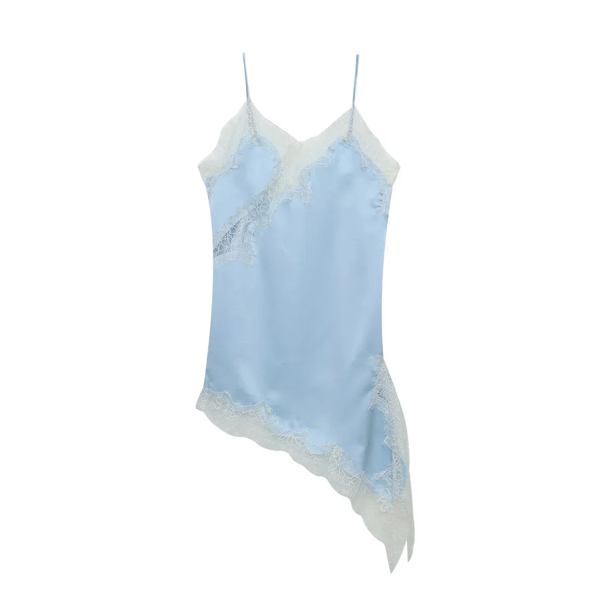 Satin Lace-Trim Cami