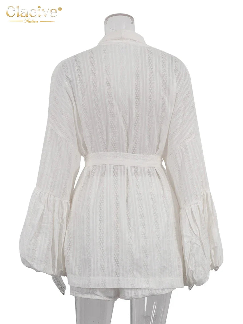 Puff Sleeve Robe & Shorts Set