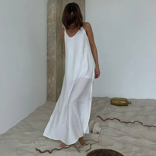 Backless Slip Maxi Dress Urban Fashion Icon