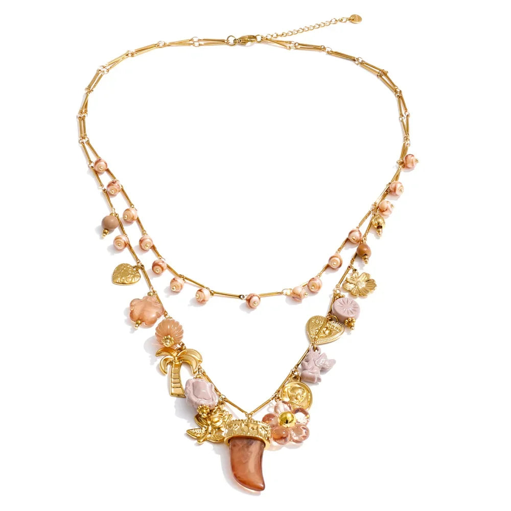 Wanderlust Gold Layered Charm Necklace
