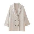 Crinkle Blazer & Wide-Leg Pants