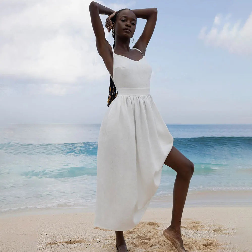 Cotton Tie-Strap Sundress