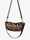 Baby Blair Shoulder Bag, Leopard Print Calf Hair-Black Leather BeAlice