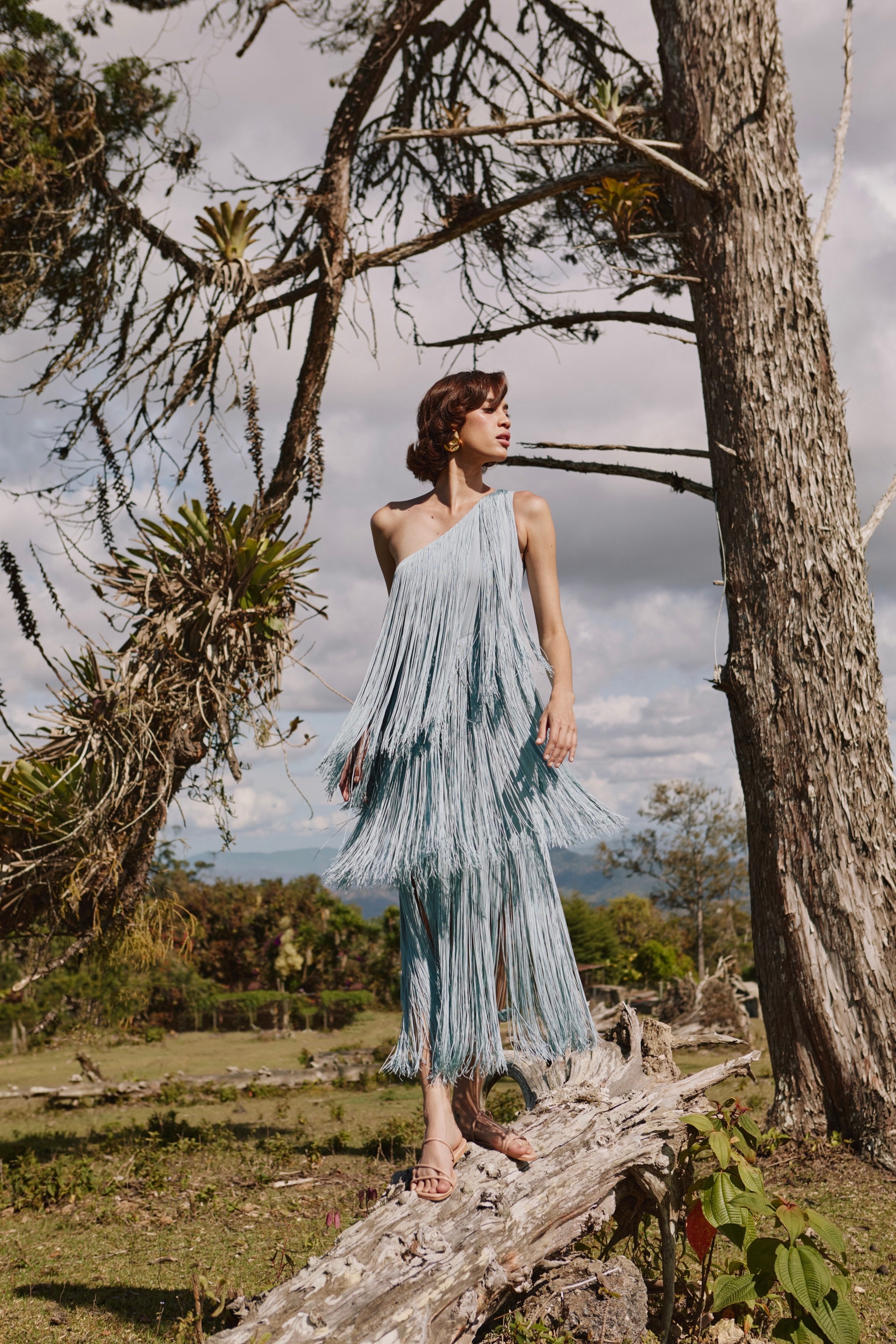 CASCADA DRESS IN DUSTY BLUE No Pise La Grama Web