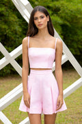 Jazmin Linen Crop Top – Soft Pink No Pise La Grama Web
