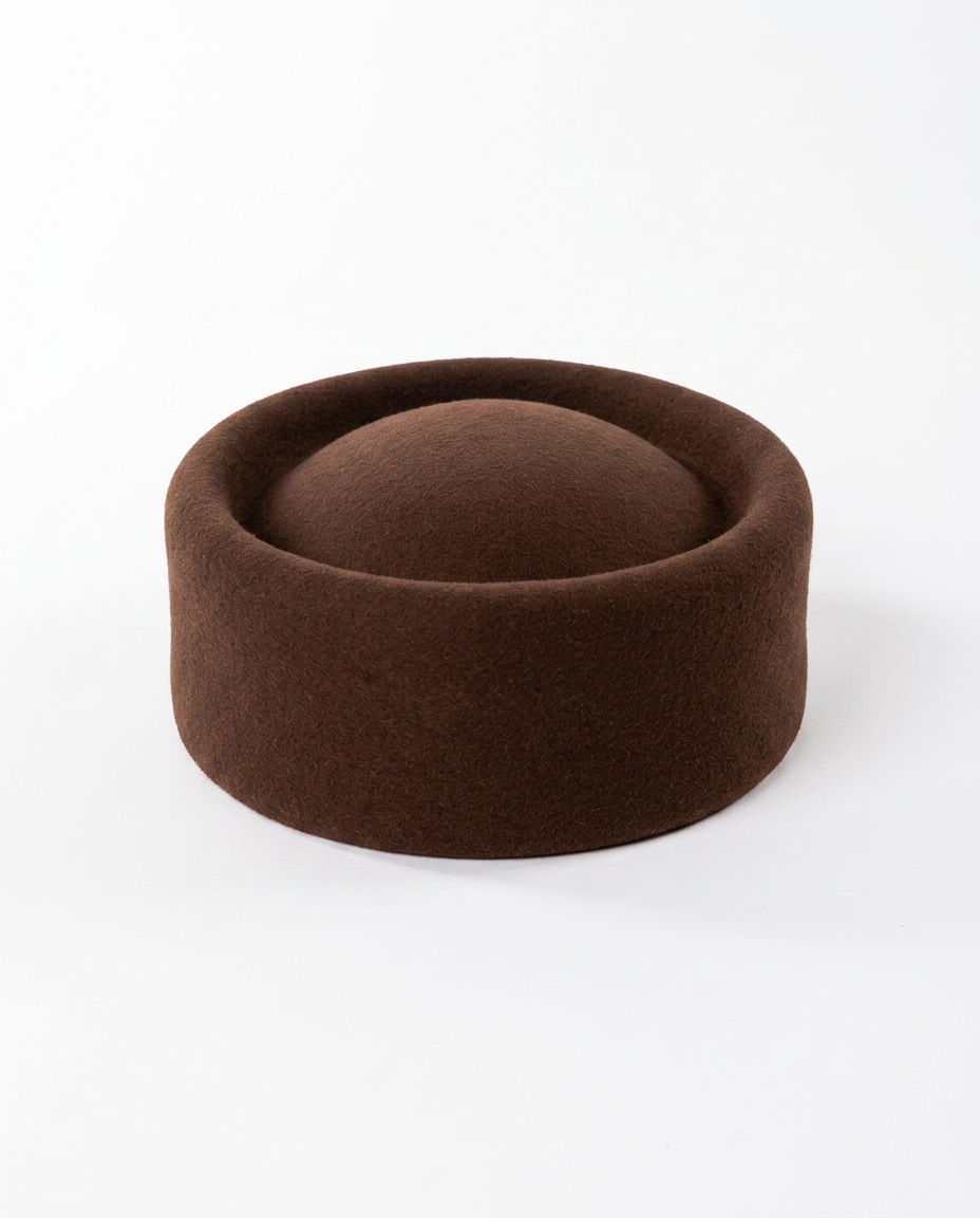 Grounded Wool Felt Pillbox Hat