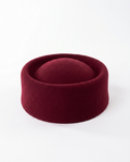 Elegant Wool Pillbox Hat Boho Brown