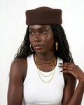 Grounded Wool Felt Pillbox Hat