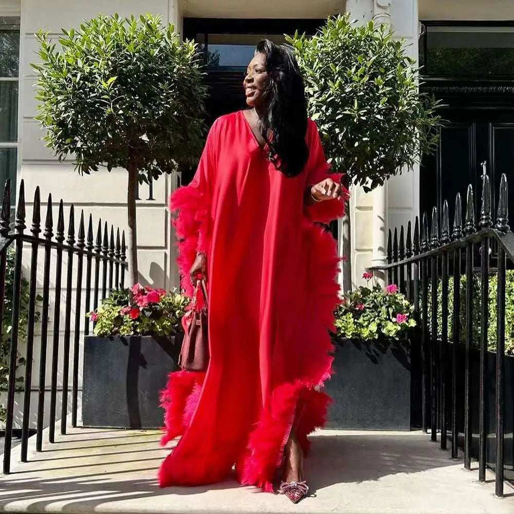 Plume Caftan Robe