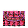 Magenta Tweed Envelope Bag