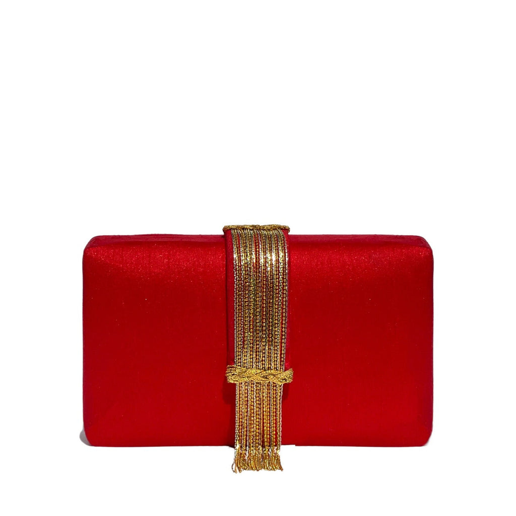 Ruby Fringe Clutch